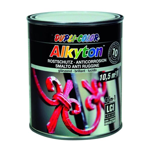 alkyton vernice da esterno antiruggine per ferro  grigio chiaro ral7035, 0.75 l