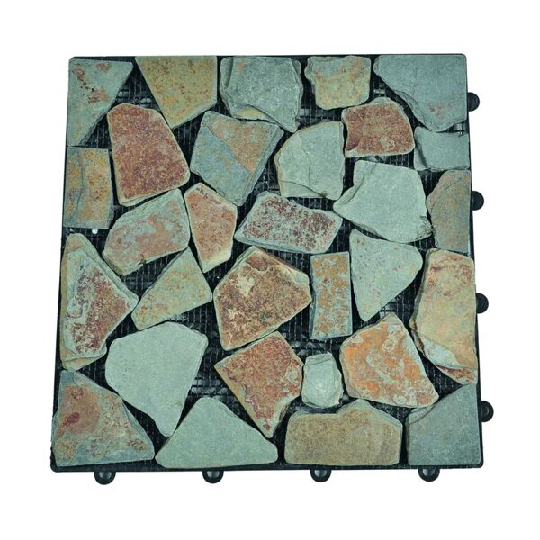 leroy merlin piastrelle ad incastro sassi in pietra 30 x 30 cm sp 28 mm,  beige