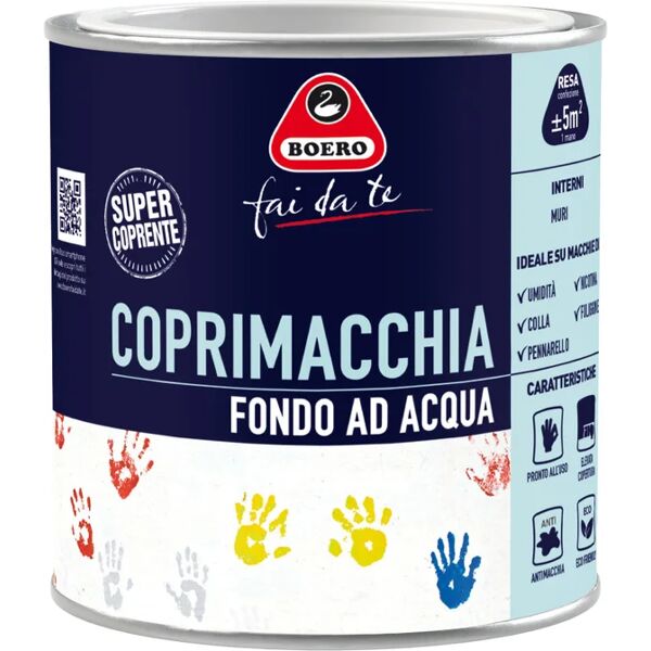 boero fondo per pittura  coprimacchia base acqua per parete a secco 0.5 l