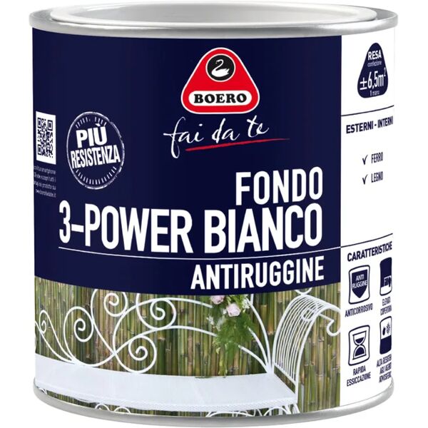 boero fondo per pittura  antiruggine 3-power base solvente per metalli ferrosi 0.5 l