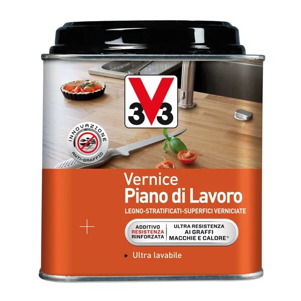 v33 vernice per legno da interno  piano di lavoro incolore 0.5 lt