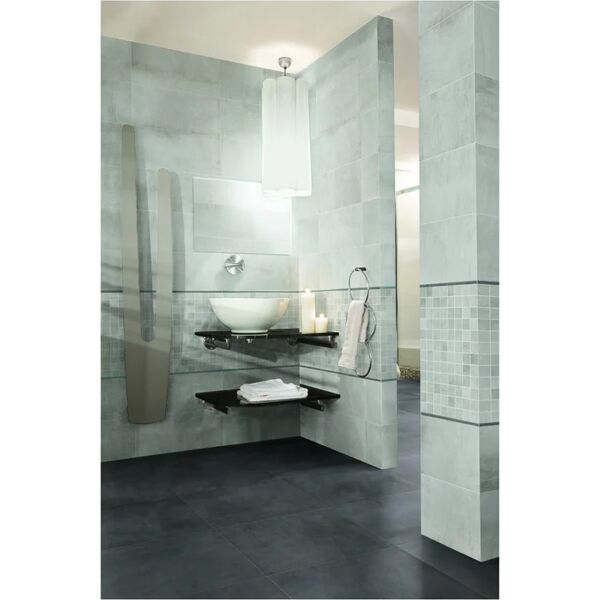 leroy merlin mosaico gres porcellanato beton silver grigio sp. 9.5 mm.