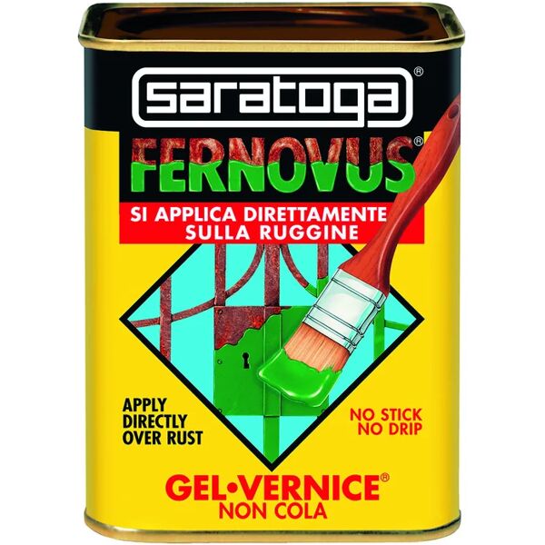 saratoga vernice da esterno antiruggine per ferro  fernovus grigio grafite, metallizzato, 0.75 l