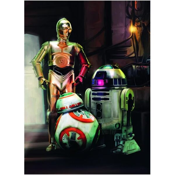 leroy merlin fotomurale star wars three droid colore multicolor, 184 x 254 cm