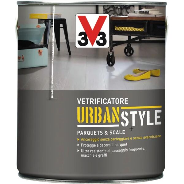 v33 vetrificatore per parquet  urban style zinco satinato 0.75 l