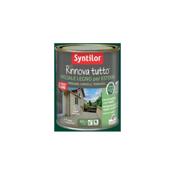 syntilor vernice da esterno per legno  rinnova tutto verde, 0.75 l