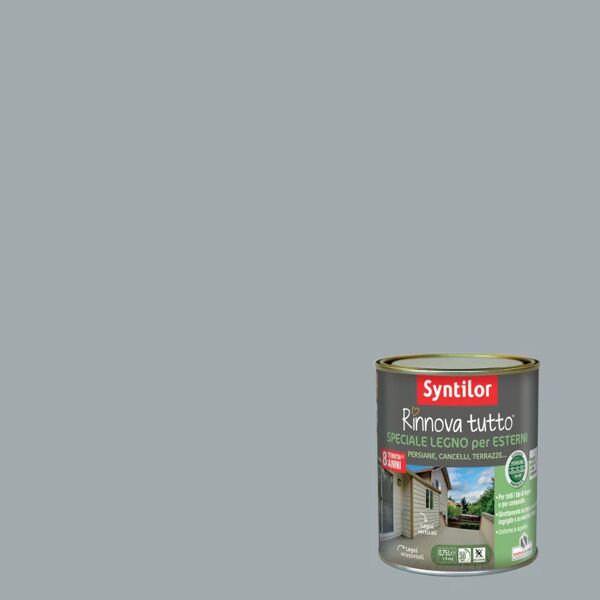 syntilor vernice da esterno per legno  rinnova tutto grigio chiaro, 0.75 l