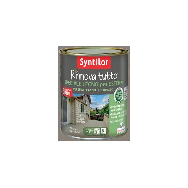 syntilor vernice da esterno per legno  rinnova tutto marrone corteccia, 2.5 l