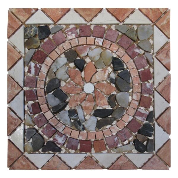 leroy merlin piastrella da pavimento e rivestimento interno ed esterno sassi in pietra multicolore 33 x 33 cm, sp 7 mm traffico medio forte (pei 3/5)