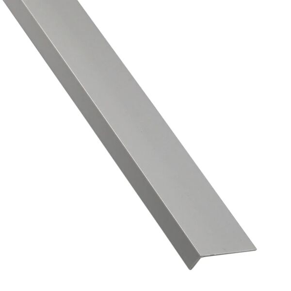 standers profilo angolare asimmetrico  in pvc grigio opaco l 2.6 m 11.5x19.5 mm