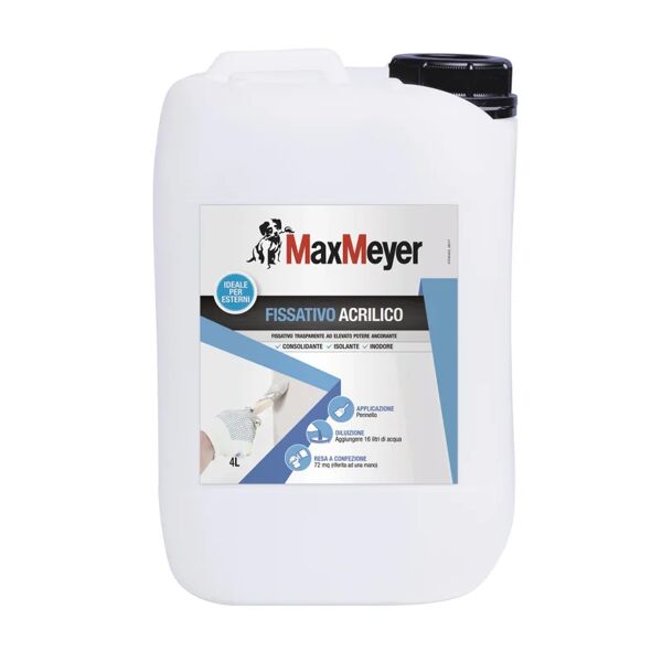 maxmeyer fissativo  isolante imax base acqua migliora l'aderenza per parete a secco 4 l