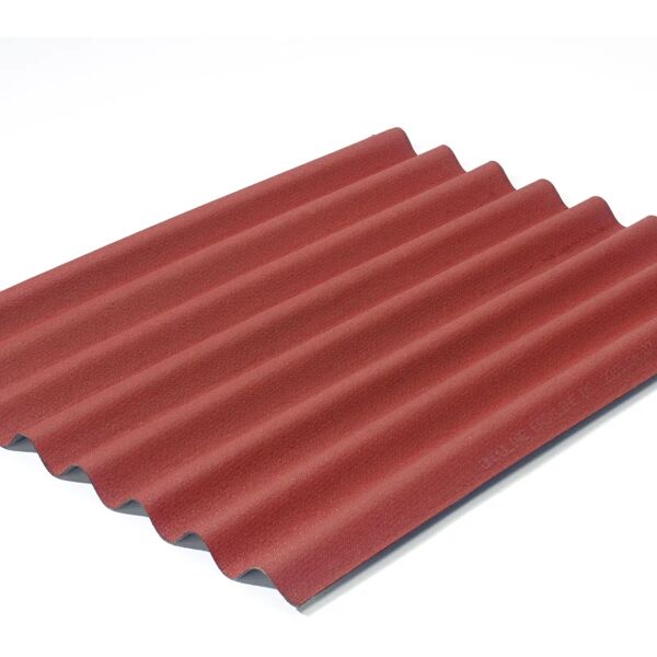 onduline lastra  easyline in cellulosa 76 x 100 cm, sp 2.6 mm rosso