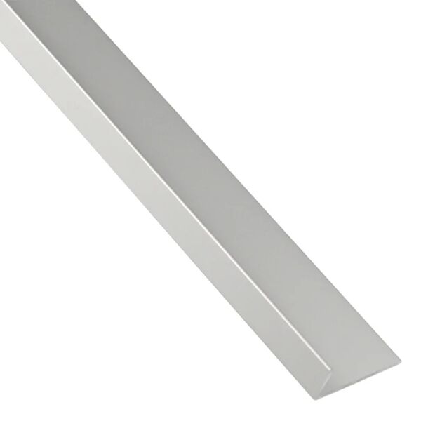 standers profilo angolare asimmetrico  in alluminio grigio l 2.6 m 11.5x19.5 mm