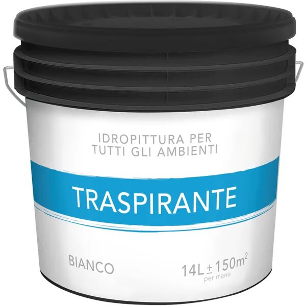 leroy merlin pittura per interni traspirante iris color bianco opaco, 14 l