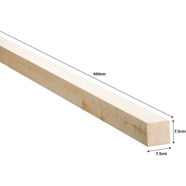 leroy merlin morale in abete grezzo l 400 x p 7.5 x sp 7.5 cm