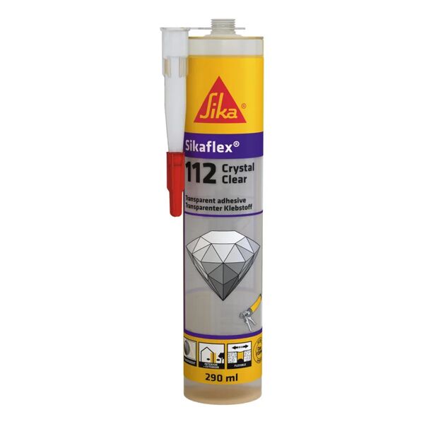 sika silicone sigillante  flex-112 crystal clear trasparente 290 ml