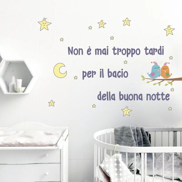 leroy merlin sticker buonanotte 31x31 cm multicolore, confezione da 2 fogli