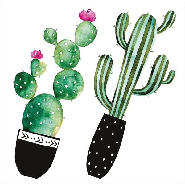 saint honore sticker cactus 30x30 cm multicolore