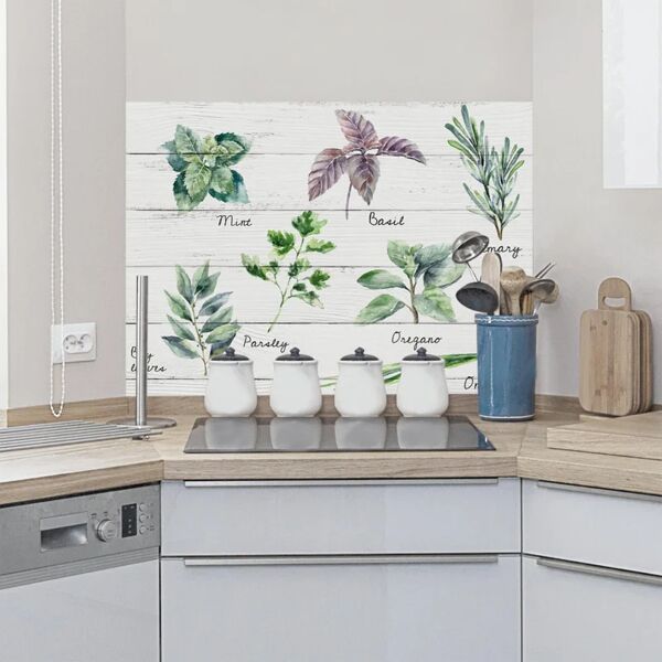 leroy merlin sticker paraschizzi adesivo kitchen pannel shabby spices 45x65 cm multicolore