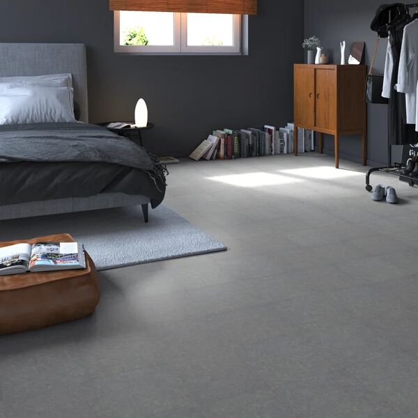 leroy merlin pavimento in lvt  in spc autoadesivo passaggio moderato kamet grigio sp 1.2 mm