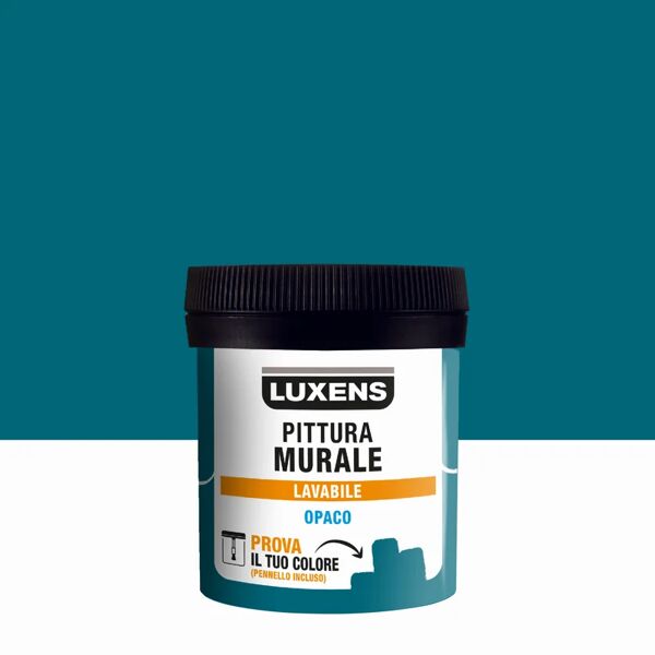 luxens tester vernice lavabile,  opaca blu miami 1 opaco, 0.075 l