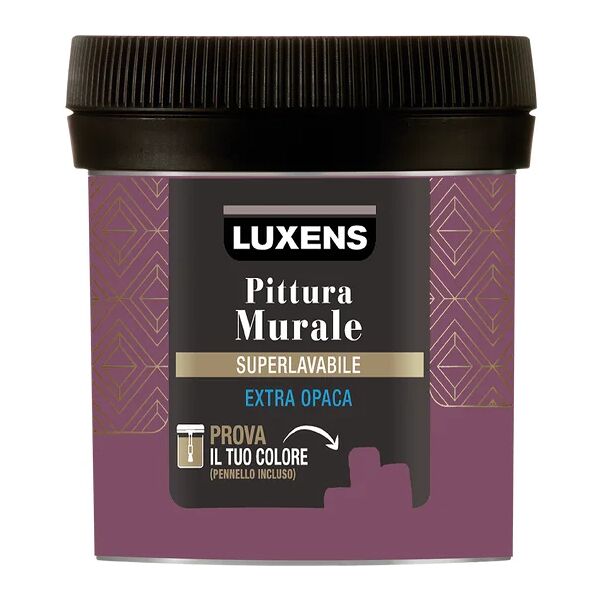 luxens pittura per interni super lavabile,  opaca viola berry 3 opaco, 0.075 l