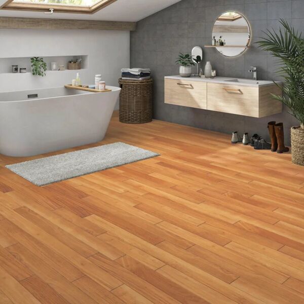 leroy merlin parquet massello in teak naturale elegance vetrificato sp. 12 mm teck