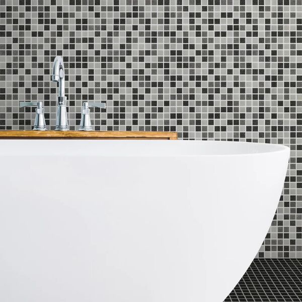 ston mosaico vetro dolphin20 grigio sp. 4 mm.