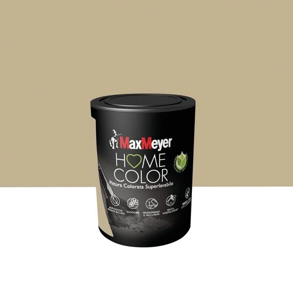 maxmeyer pittura per interni super lavabile,  home color beige dune opaco, 0.75 l