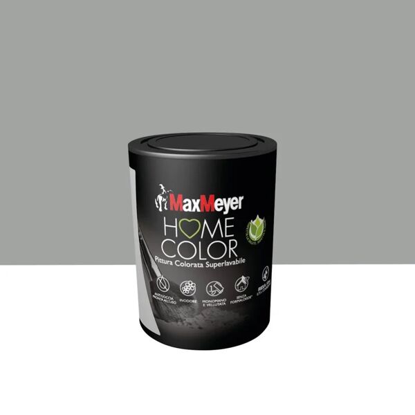 maxmeyer pittura per interni super lavabile,  home color grigio mineral opaco, 0.75 l