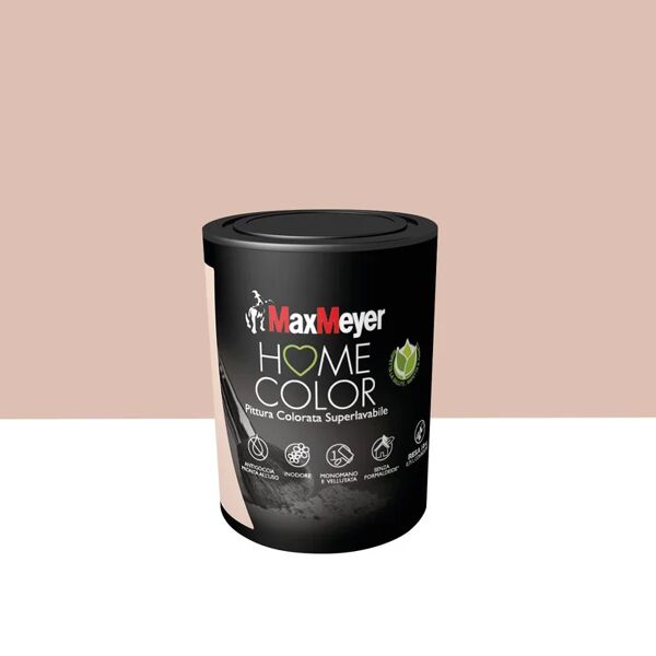 maxmeyer pittura per interni super lavabile,  home color rosa romantic opaco, 0.75 l