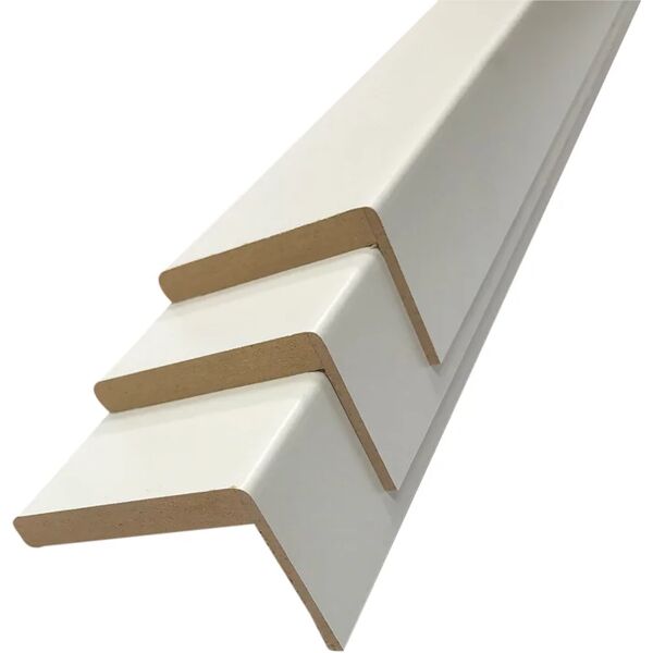 leroy merlin coprifilo con ala per porta da interno strauss in mdf colore bianco p 10 x h 50 x l 2250 mm, 3 pezzi