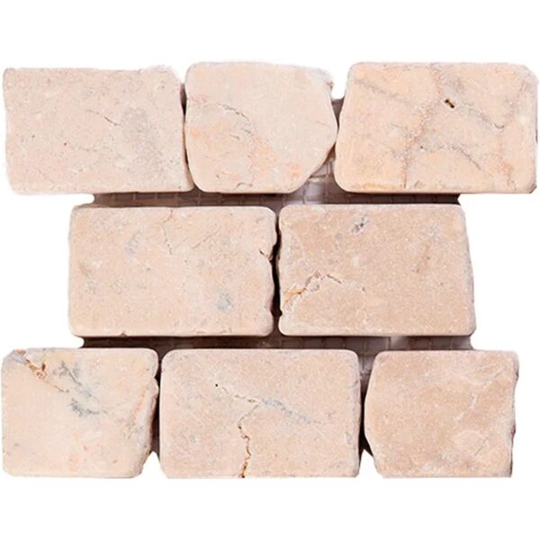 ston campione di mosaico ceramica brick crema beige sp. 10 mm.