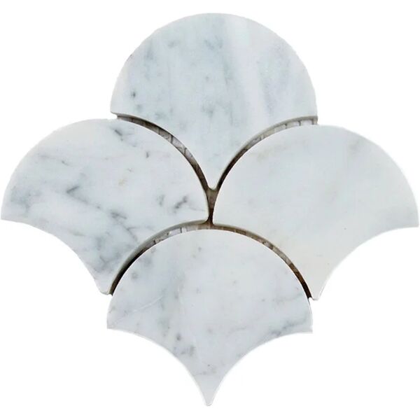 ston campione di mosaico pietra campione marble fan bianco sp. 8 mm.