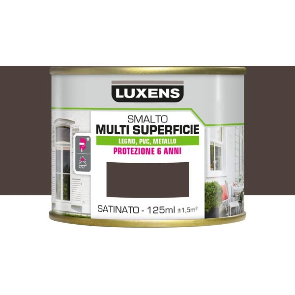 luxens vernice da esterno antigoccia per legno e plastica e ferro  multisuperficie marrone moka 1, 0.125 l