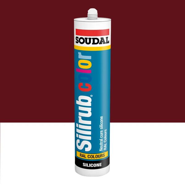 soudal silicone sigillante  multiuso colorato ral 3005 rosso vino 300 ml