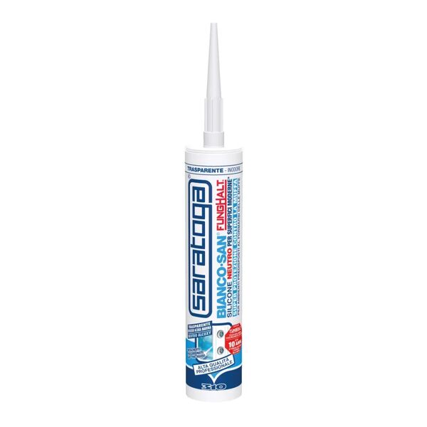 saratoga silicone sigillante  biancosan neutro trasparente riflesso acqua marina 310 ml