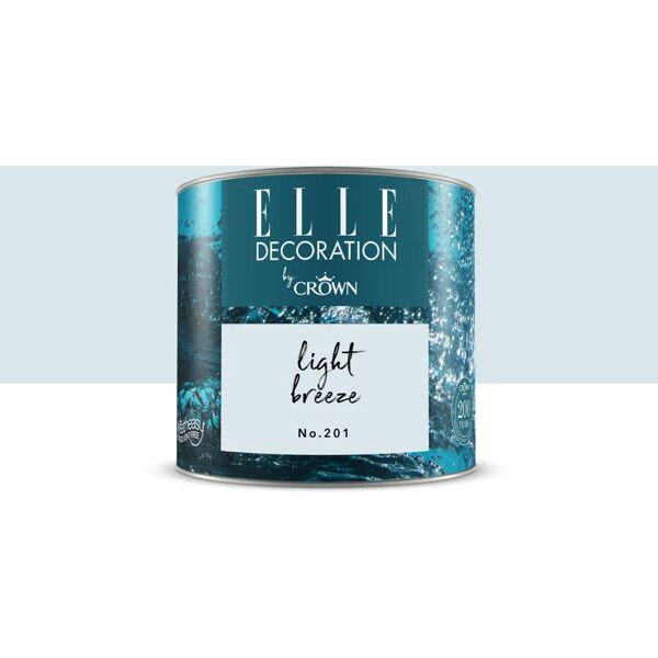 elle decoration pittura per interni super lavabile,  by crown blue light breeze 201 opaco, 0.125 l