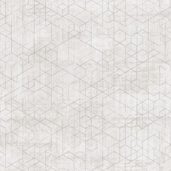 leroy merlin carta da parati geometric grigio, 53 cm x 10.05 m