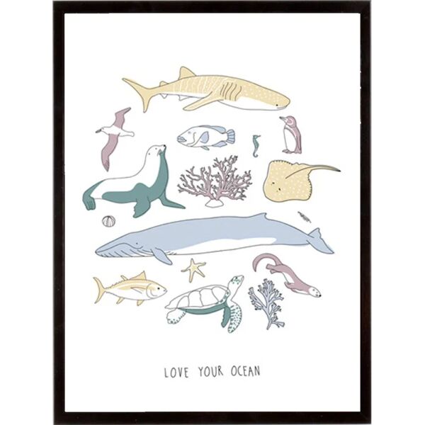 leroy merlin stampa incorniciata love your ocean  32 x 42 cm