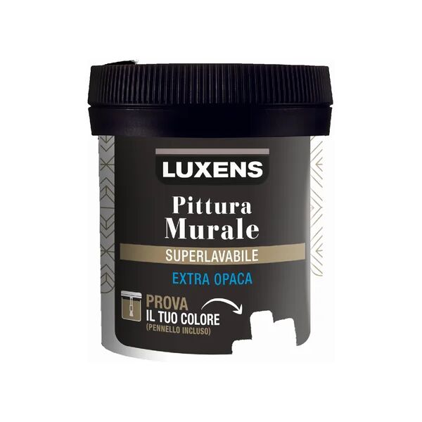 luxens pittura per interni super lavabile,  opaca bianco white opaco, 0.075 l