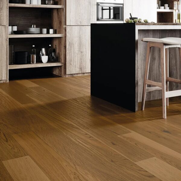 barlinek parquet stratificato in rovere marrone rustic spazzolato sp. 14 mm forte xl