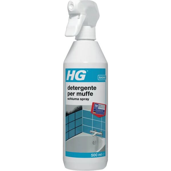 hg antimuffa  detergente per muffe schiuma spray 0,5 lt