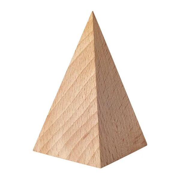 leroy merlin solido geometrico piramide in faggio grezzo 300 x 100 x 110 mm . confezione da 9 pezzi