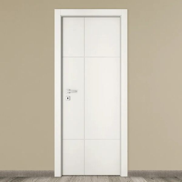 cooplegno porta battente city bianco l 80 x h 210 cm reversibile