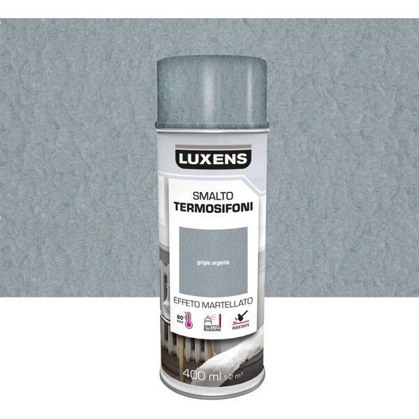 luxens smalto spray radiatore base solvente  grigio silver 0.4 l