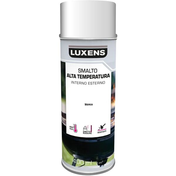 luxens smalto spray alta temperatura base solvente  bianco opaco 0.4 l