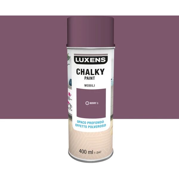 luxens smalto spray  chalky base solvente viola berry 3 opaco 0.4 l