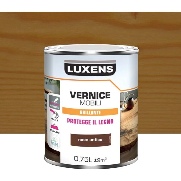 luxens vernice per legno da interno  noce antico lucido 0.75 lt