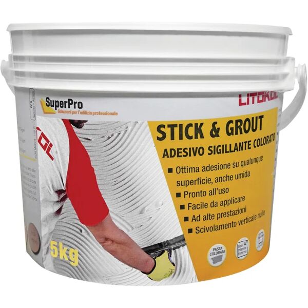 litokol colla in pasta stick&grout bianco  5 kg bianco